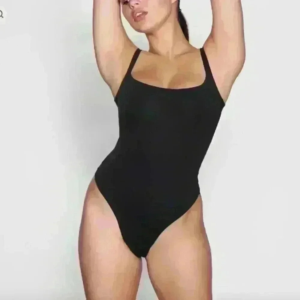 Skims NWT Onyx Fits Everybody Square Neck Thong Bodysuit Size 4X